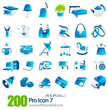 دانلود آیکون وکتور متنوع Pro Icon 07
