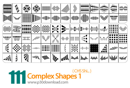 دانلود اشکال فتوشاپ: اشکال متنوع - Complex Shapes 01  