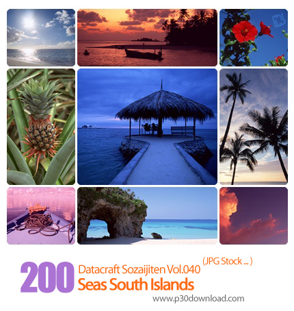 دانلود مجموعه عکس های دریا و جزیره - Datacraft Sozaijiten Vol.040 Seas South Islands