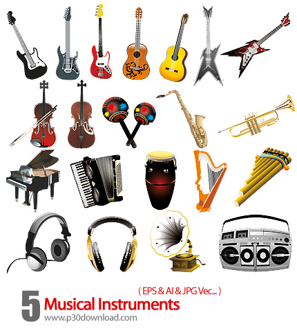 دانلود وکتور آلات موسیقی - Musical Instruments