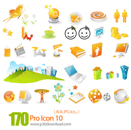 دانلود آیکون وکتور متنوع - Pro Icon 10 