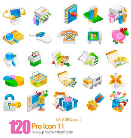 دانلود آیکون وکتور متنوع - Pro Icon 11 