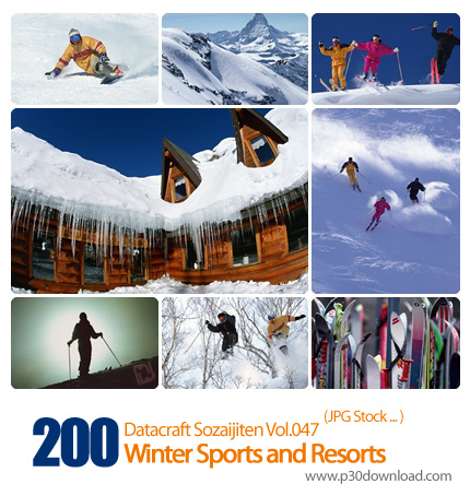 دانلود مجموعه عکس های ورزش های زمستانی و استراحتگاه - Datacraft Sozaijiten Vol.047 Winter Sports and