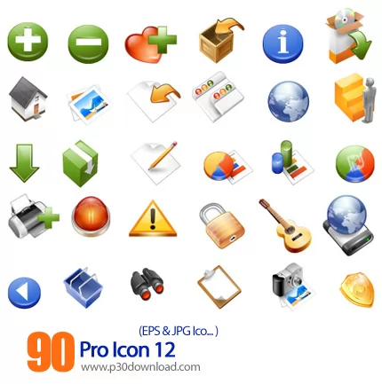 دانلود آیکون وکتور متنوع Pro Icon 12