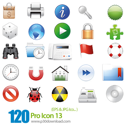 دانلود آیکون وکتور متنوع - Pro Icon 13 