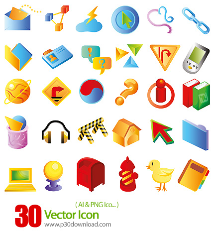 دانلود آیکون وکتور گوناگون - Vector Icon 