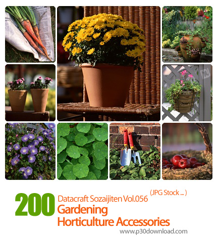 دانلود مجموعه عکس های باغ و لوازم باغبانی - Datacraft Sozaijiten Vol.056 Gardening Horticulture Acce