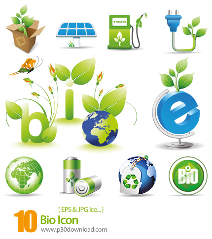 دانلود آیکون وکتور محیط زیست - Bio Icon 