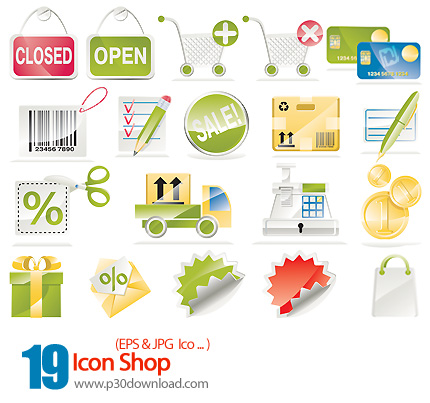 دانلود آیکون وکتور فروشگاه - Icon Shop 
