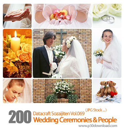 دانلود مجموعه عکس های افراد و مراسم عروسی - Datacraft Sozaijiten Vol.069 Wedding Ceremonies & People