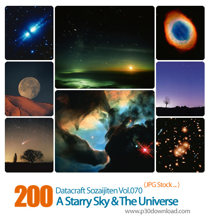 دانلود مجموعه عکس های آسمان پرستاره و جهان - Datacraft Sozaijiten Vol.070 A Starry Sky & The Univers