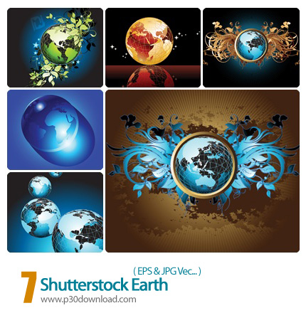 دانلود وکتور فانتزی کره زمین - Shutterstock Earth
