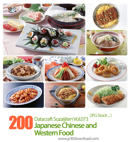 دانلود مجموعه عکس های مواد غذایی ژاپنی چینی و غربی - Datacraft Sozaijiten Vol.073 Japanese Chinese a