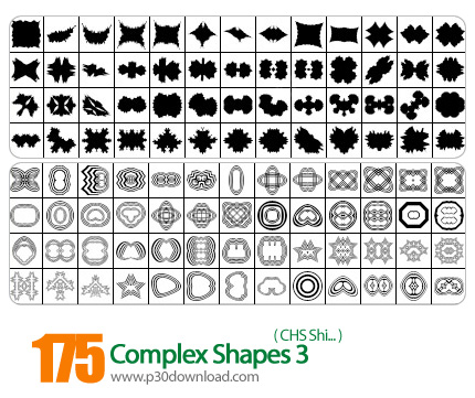 دانلود اشکال فتوشاپ: اشکال متنوع - Complex Shapes 03  