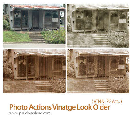 دانلود اکشن فتوشاپ: اکشن های تبدیل عکس به عکس قدیمی - Photo Actions Vinatge Look Older