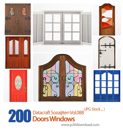 دانلود مجموعه عکس های در و پنجره - Datacraft Sozaijiten Vol.088 Doors Windows