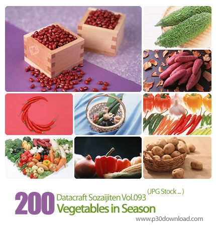 دانلود مجموعه عکس های سبزیجات - Datacraft Sozaijiten Vol.093 Vegetables in Season
