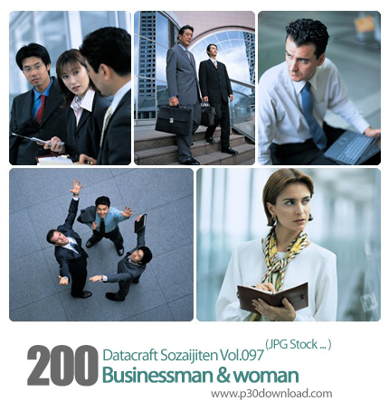 دانلود مجموعه عکس های تجارت و زن - Datacraft Sozaijiten Vol.097 Businessman & woman