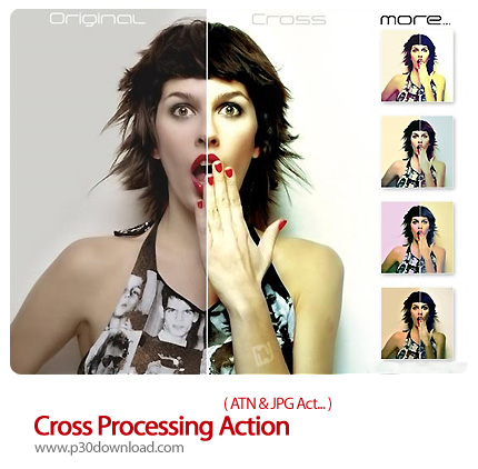 دانلود اکشن فتوشاپ: اکشن های ترکیب رنگ تصاویر - Cross Processing Action