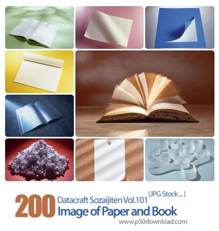 دانلود مجموعه عکس های کاغذ و کتاب - Datacraft Sozaijiten Vol.101 Image of Paper and Book