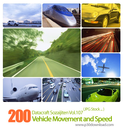 دانلود مجموعه عکس های سرعت و حرکت وسایل نقلیه - Datacraft Sozaijiten Vol.107 Vehicle Movement and Sp