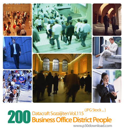 دانلود مجموعه عکس های محیط کاری افراد - Datacraft Sozaijiten Vol.115 Business Office District People