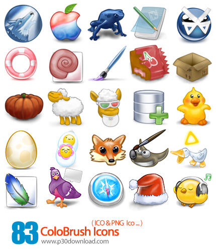 دانلود آیکون متنوع - ColoBrush Icons