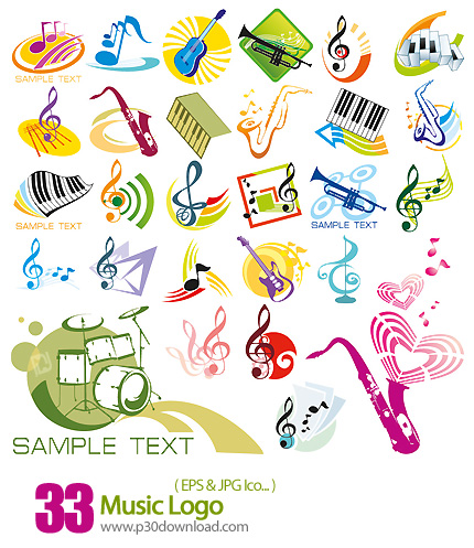 دانلود وکتور لوگوی موسیقی - Music Logo  