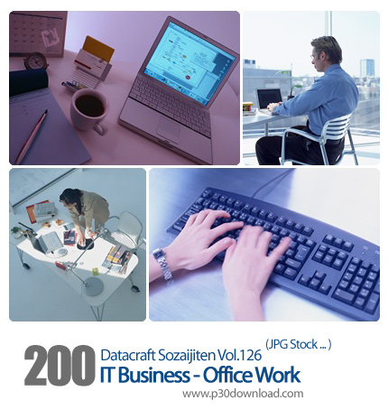 دانلود مجموعه عکس های تجارت و دفتر کار - Datacraft Sozaijiten Vol.126 IT Business - Office Work