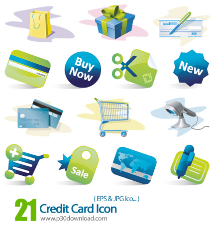 دانلود آیکون وکتور کارت اعتباری خرید - Credit Card Icon 