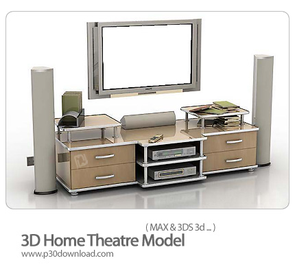 دانلود فایل های آماده سه بعدی، مدل سینمای خانگی - 3D Home Theatre Model
