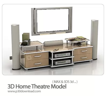 دانلود فایل های آماده سه بعدی، مدل سینمای خانگی - 3D Home Theatre Model