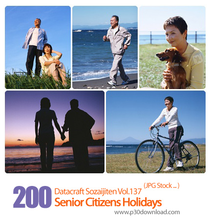 دانلود مجموعه عکس های تعطیلات افراد سالمند - Datacraft Sozaijiten Vol.137 Senior Citizens Holidays
