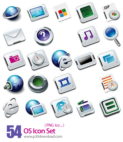 دانلود آیکون کامپیوتر - OS Icon Set