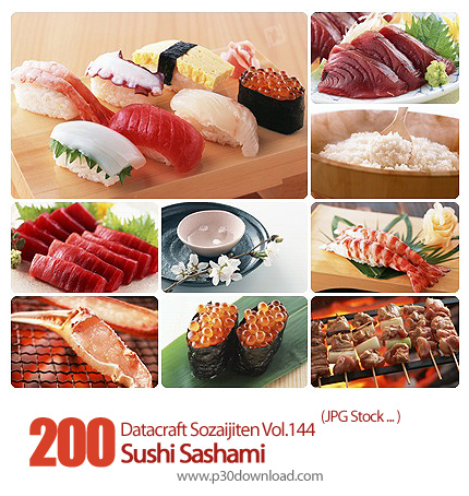 دانلود مجموعه عکس های غذا - Datacraft Sozaijiten Vol.144 Sushi Sashami