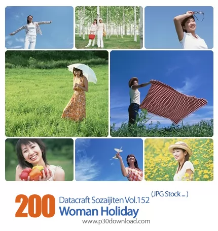 دانلود مجموعه عکس های تعطیلات زنان - Datacraft Sozaijiten Vol.152 Woman Holiday