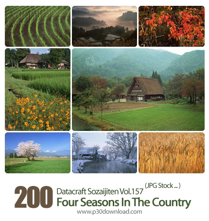 دانلود مجموعه عکس های چهار فصل سال - Datacraft Sozaijiten Vol.157 Four Seasons In The Country