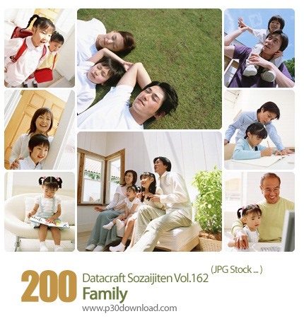 دانلود مجموعه عکس های خانواده - Datacraft Sozaijiten Vol.162 Family