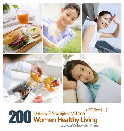 دانلود مجموعه عکس های زندگی سالم زنان - Datacraft Sozaijiten Vol.166 Women Healthy Living
