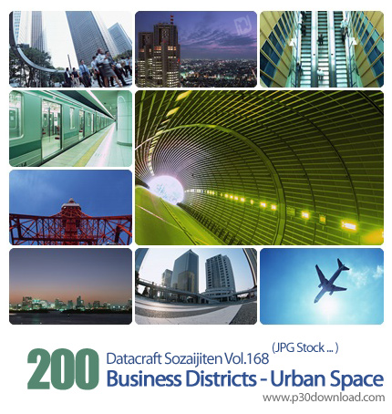دانلود مجموعه عکس های فضاهای شهری و ساختمان های تجاری - Datacraft Sozaijiten Vol.168 Business Distri