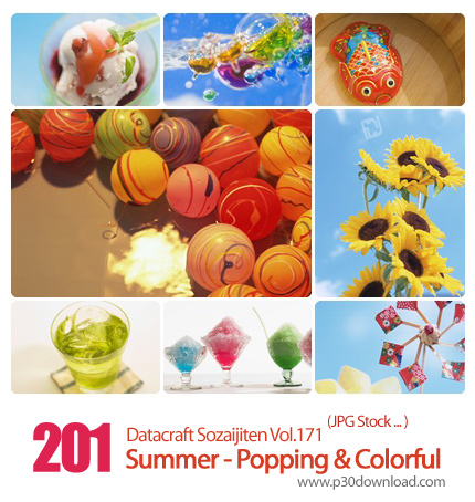 دانلود مجموعه عکس های تابستان رنگارنگ - Datacraft Sozaijiten Vol.171 Summer - Popping & Colorful