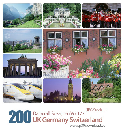 دانلود مجموعه عکس های مکان های دیدنی در بریتانیا، آلمان و سوئیس - Datacraft Sozaijiten Vol.177 UK Ge