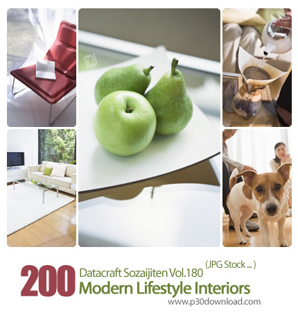 دانلود مجموعه عکس های زندگی مدرن - Datacraft Sozaijiten Vol.180 Modern Lifestyle Interiors
