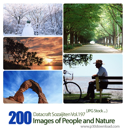 دانلود مجموعه عکس های لذت بردن از طبیعت - Datacraft Sozaijiten Vol.197 Images of People and Nature