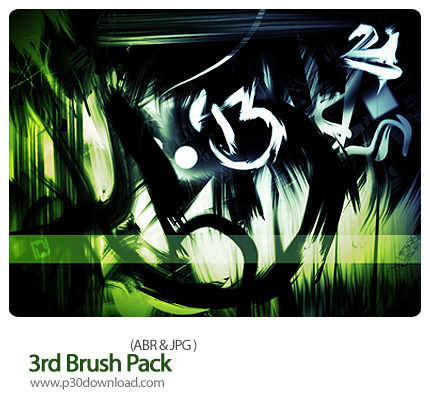 دانلود براش ایجاد فرم های سه بعدی انتزاعی - 3rd Brush Pack