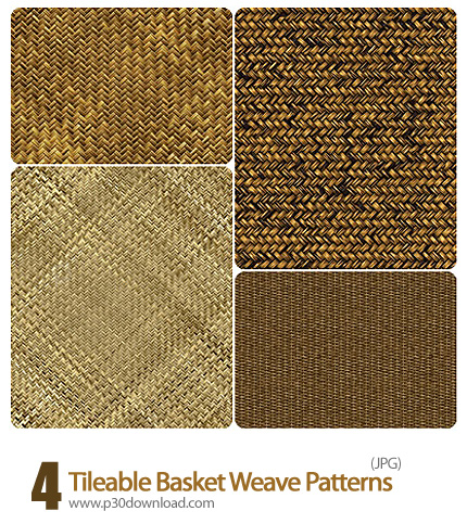 دانلود پترن های بافت سبد - Tileable Basket Weave Patterns          