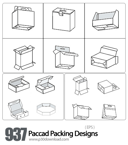 دانلود وکتور طرح های بسته بندی و ساخت پکیج - PacCAD Packing Designs