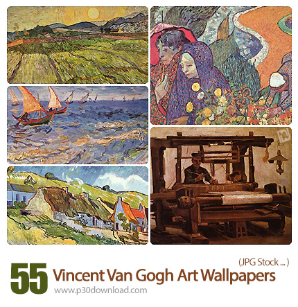 دانلود مجموعه تصاویر نقاشی هنری ونسان ون گوگ - Vincent van Gogh Art Stock Photo