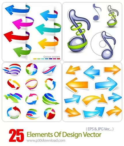 دانلود لوگوهای متنوع رنگارنگ - Elements Of Design 25 EPS Vector Collection