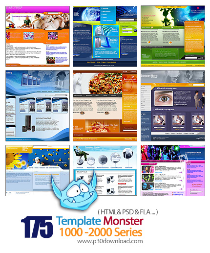 دانلود قالب های آماده وب سایت تمپلت مونستر - Template Monster 1000-2000 Series